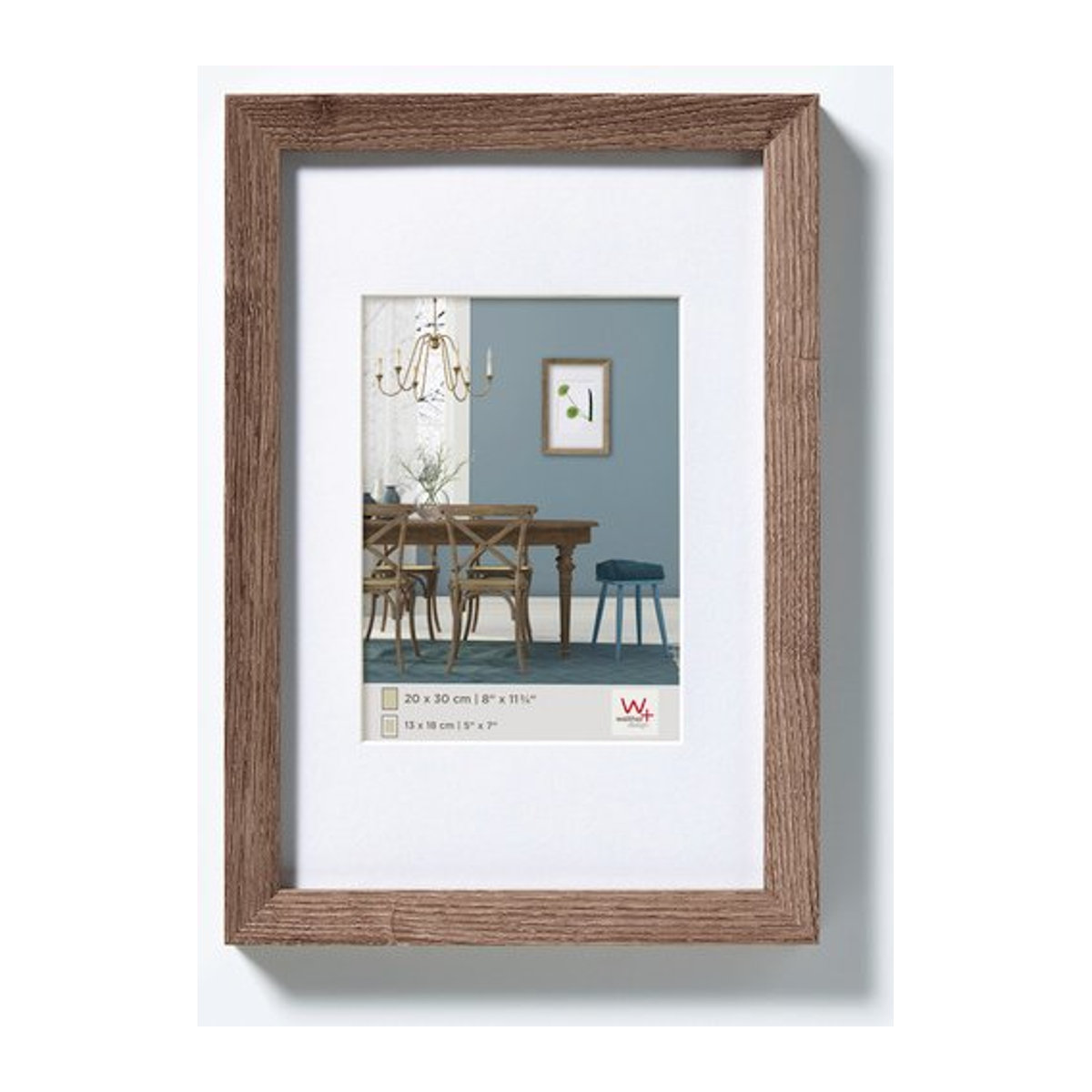 Walther Design Bilderrahmen Fiorito aus Holz mit Passepartout in Braun, B/H: 40 x 30 cm - Bild 2