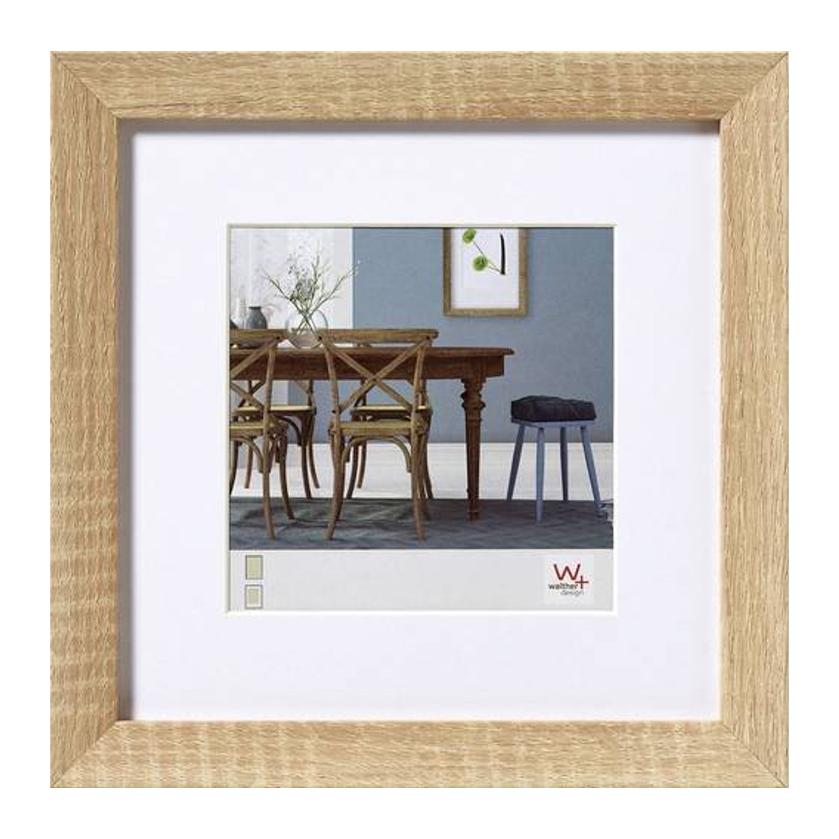 Walther Design Bilderrahmen Fiorito Eiche Hell mit Passepartout, B/H: 30 x 30 cm, Braun - Bild 1