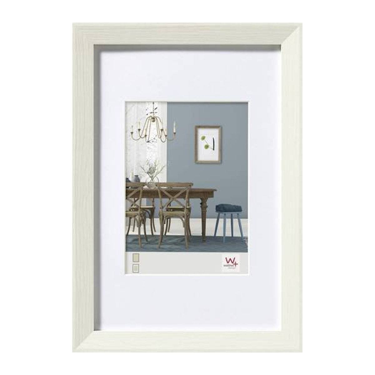 Walther Design Wandrahmen Fiorito Weiß mit Passepartout aus Holz und Glas, B/H: 40 x 30 cm - Bild 1