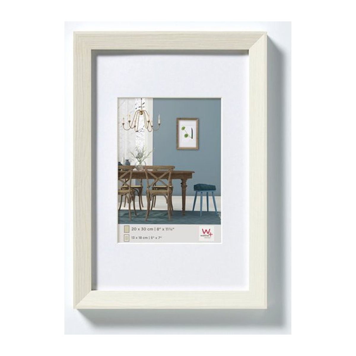 Walther Design Wandrahmen Fiorito Weiß mit Passepartout aus Holz und Glas, B/H: 40 x 30 cm - Bild 2