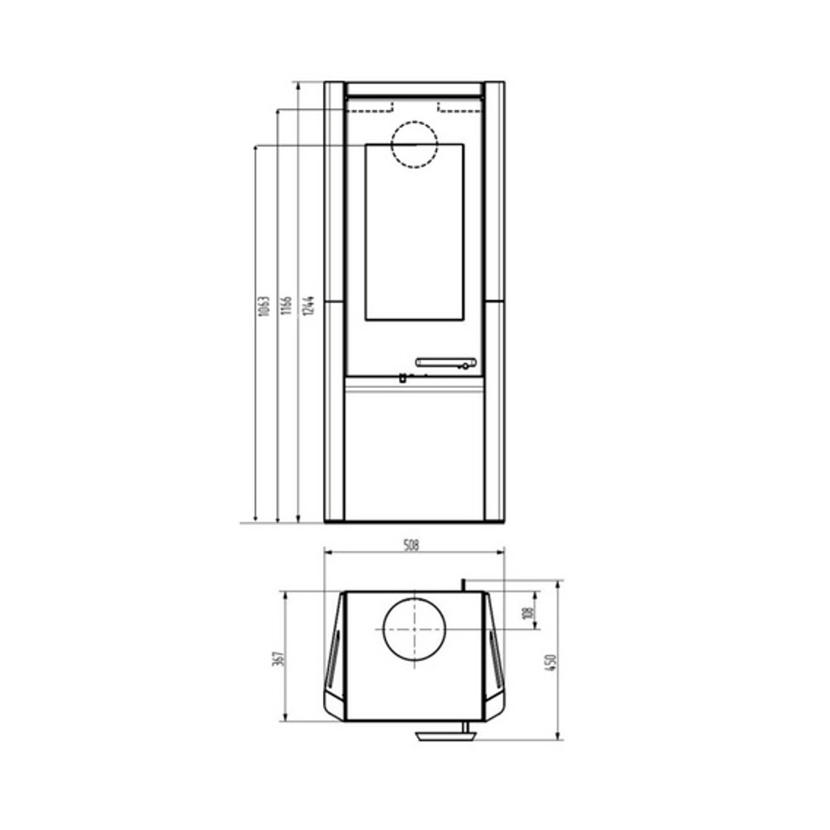 Wamsler Methis Stahlkaminofen KO 113 in Schwarz mit 8 kW Leistung - Bild 3