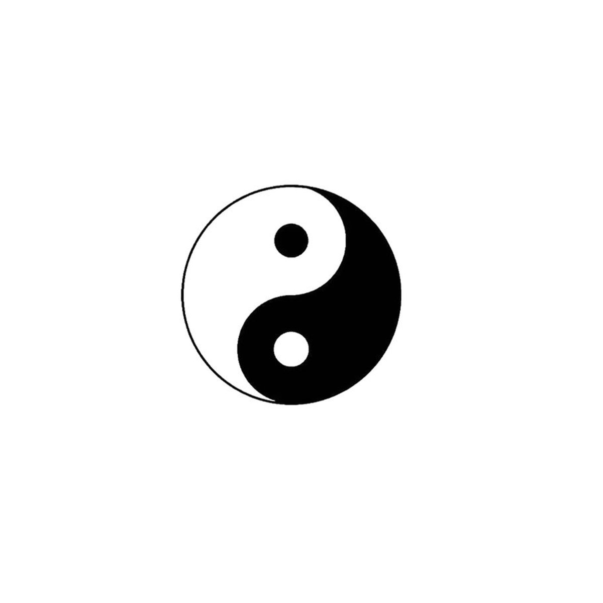 Wandaufkleber mit traditionellem chinesischem Tai Chi Yin Yang Muster in Schwarz aus PVC zur Wanddekoration - Bild 2