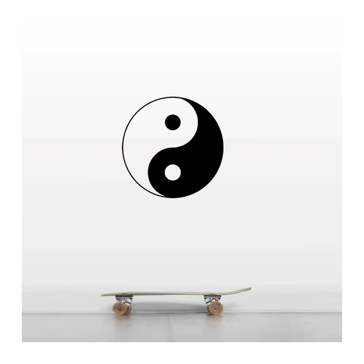 Wandaufkleber mit traditionellem chinesischem Tai Chi Yin Yang Muster in Schwarz aus PVC zur Wanddekoration - Bild 5