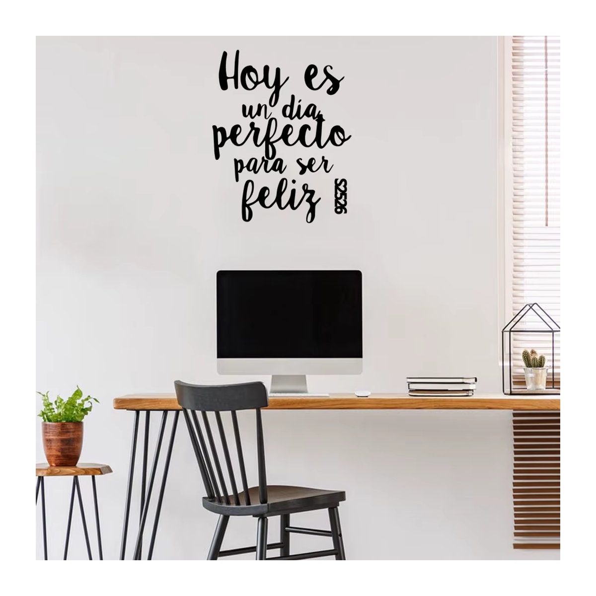 Wandaufkleber Spanisches Zitat aus Vinyl für Schlafzimmer Dekoration, wasserfeste Tapete in Schwarz und Weiß, minimalistisches Design - Bild 2