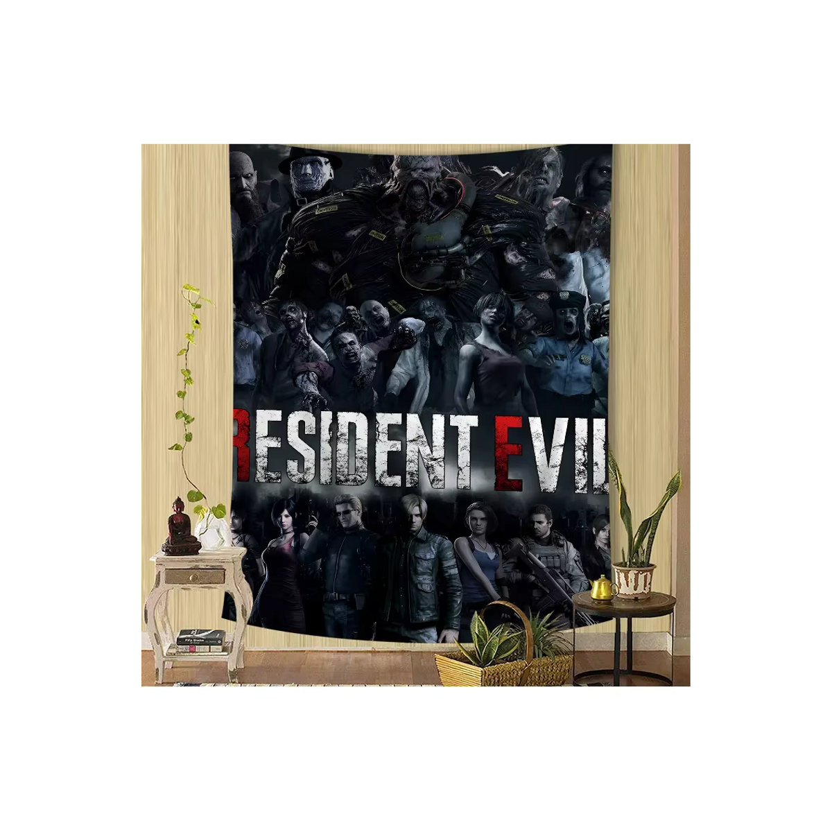 Wandbehang im Science-Fiction-Stil mit Resident Evil Motiv, mehrfarbige Textil-Tapisserie für deine Wohnkultur, B/H: 70 x 50 cm - Bild 7