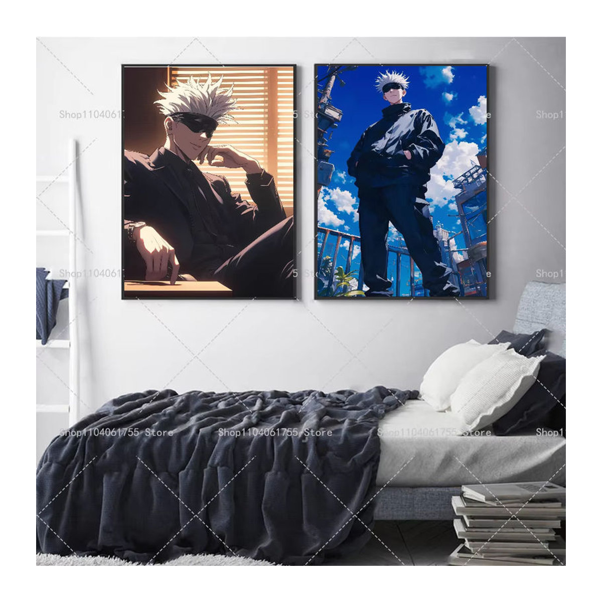 Wanddeko Satoru Gojo Jujutsu Kaisen Poster, selbstklebender wasserfester Papier Aufkleber, mehrfarbig, rechteckig - Bild 3