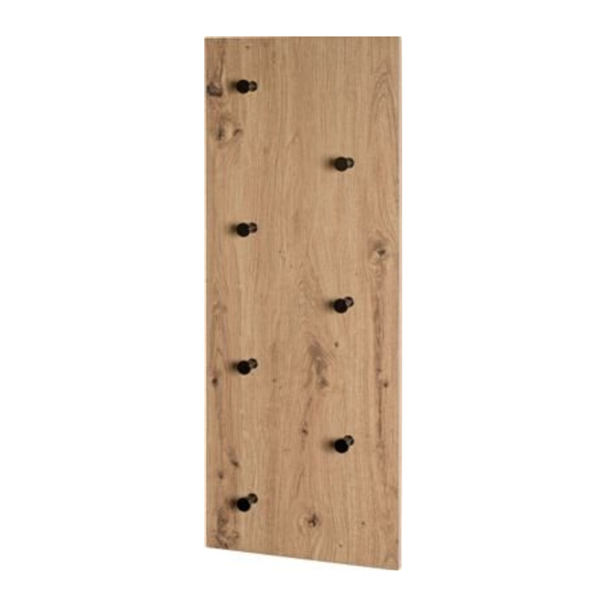 Wandgarderobe HAKU aus Holz und Metall in Eiche Dunkel und Schwarz - Bild 1
