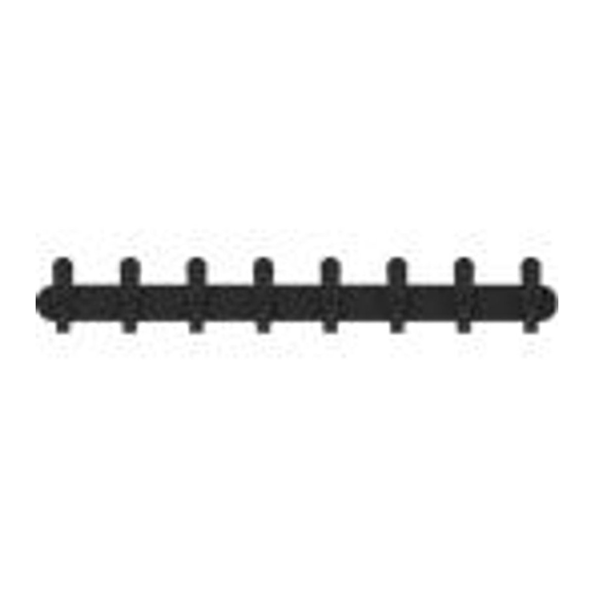 Wandgarderobe hjh OFFICE Functionals KROK in Schwarz aus Stahl und Kunststoff mit 16 Haken, Breite: 90 cm - Bild 2