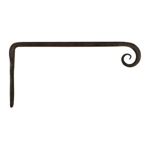 Wandhaken für Blumentopf Halter Blumenampel aus Gusseisen im Antik-Stil, Braun, Höhe: 39 cm
