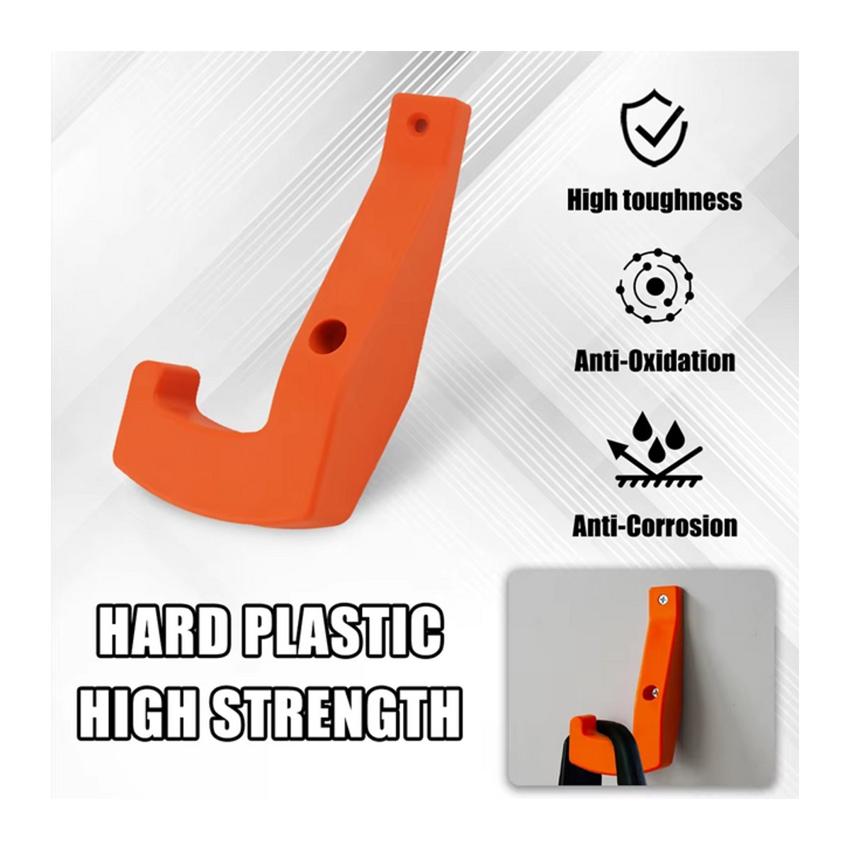 Wandhalterung für Kettensägen aus Kunststoff in Orange für STIHL ECHO HUSQVARNA inklusive Schrauben - Bild 1