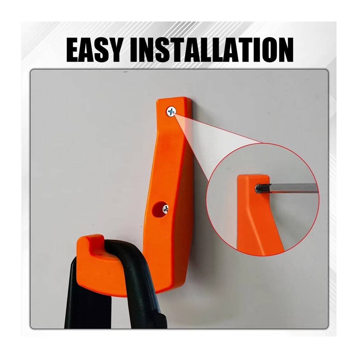 Wandhalterung für Kettensägen aus Kunststoff in Orange für STIHL ECHO HUSQVARNA inklusive Schrauben - Bild 2