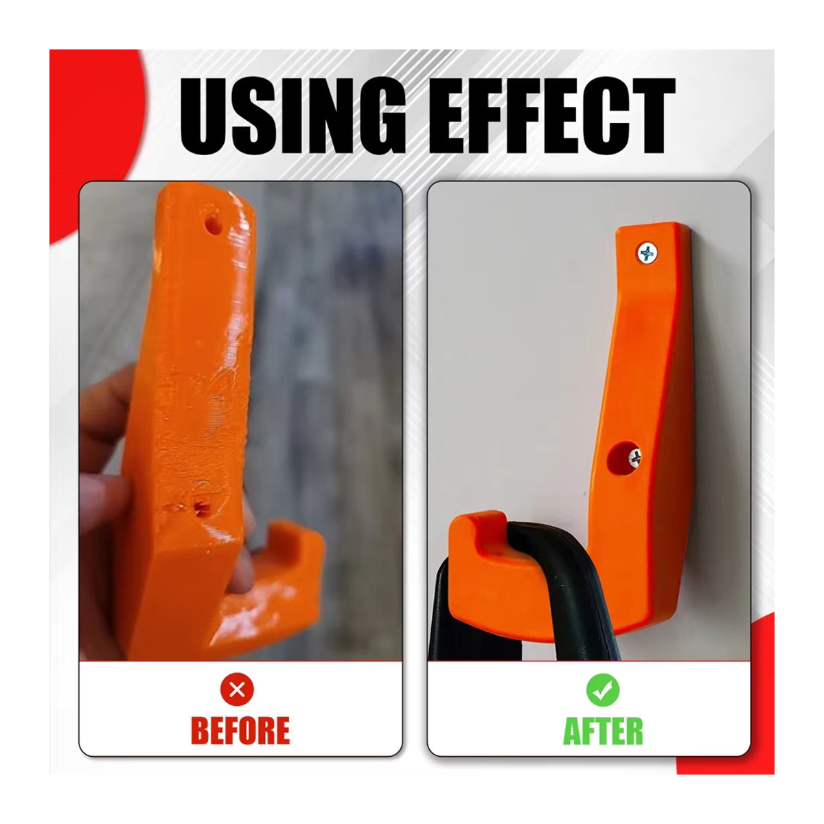 Wandhalterung für Kettensägen aus Kunststoff in Orange für STIHL ECHO HUSQVARNA inklusive Schrauben - Bild 4