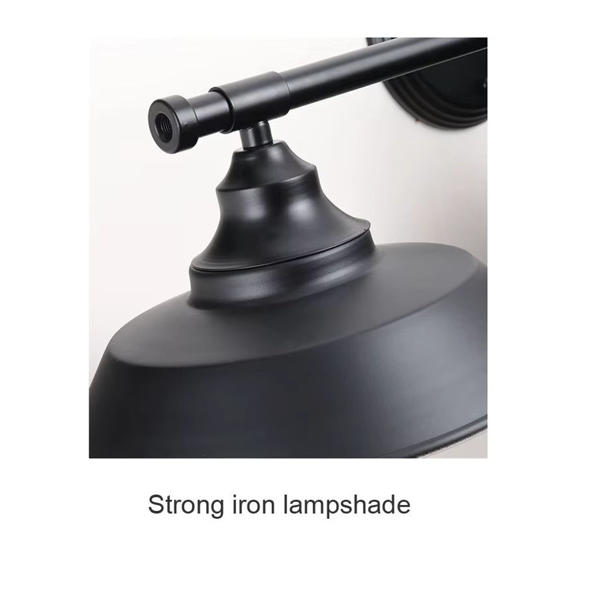 Wandlampe im Retro-Industrie-Stil von wecus aus Metall in Schwarz - Bild 2