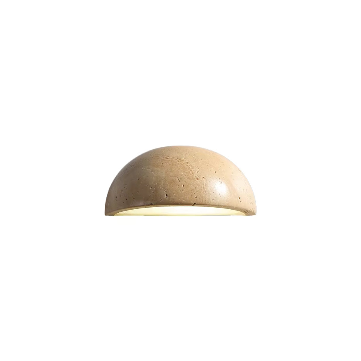 Wandlampe im Wabi-Sabi Design aus Stein in Gelb und Beige für Schlafzimmer und Wohnzimmer - Bild 5