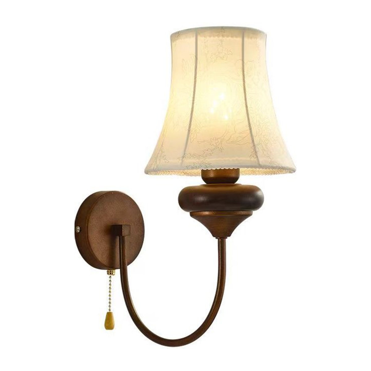 Wandleuchte wecus im skandinavischen Design aus Metall in Braun für Schlafzimmer, Wohnzimmer und Flur mit Schalter - Bild 1