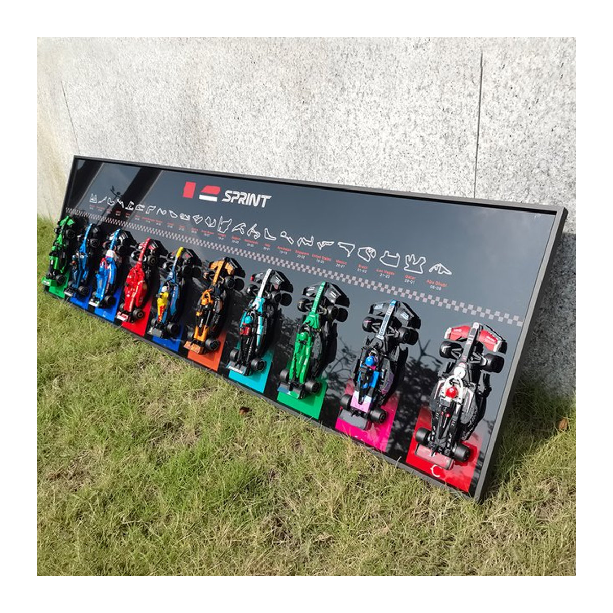 Wandmontierte Display-Wallplatte für Lego Speed Ultimate Formula 1, Schwarz, Kunststoff - Bild 1