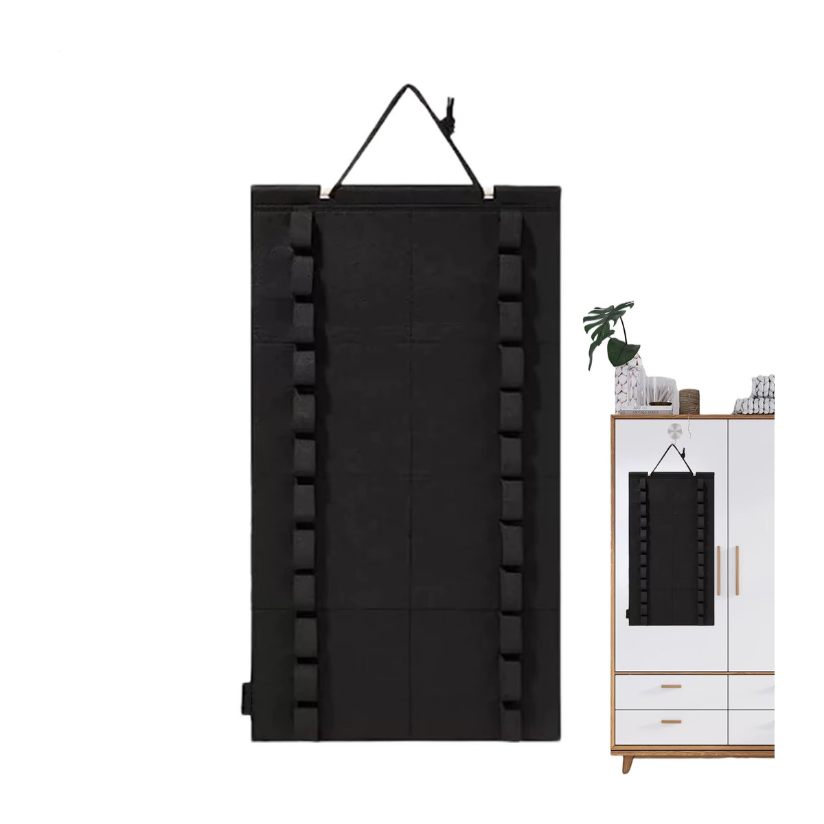 Wandmontiertes Kampfsport-Gürtel-Display in Schwarz für bis zu 12 Taekwondo- und Karate-Gürtel als minimalistischer Organizer - Bild 3