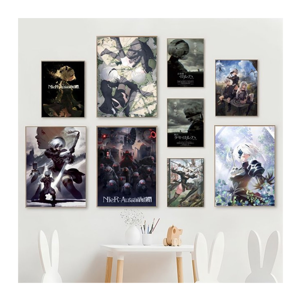 Wandposter NieR Automata Charakter 2B Klassisches Kunst Poster Selbstklebend Wasserdicht Mehrfarbig - Bild 1