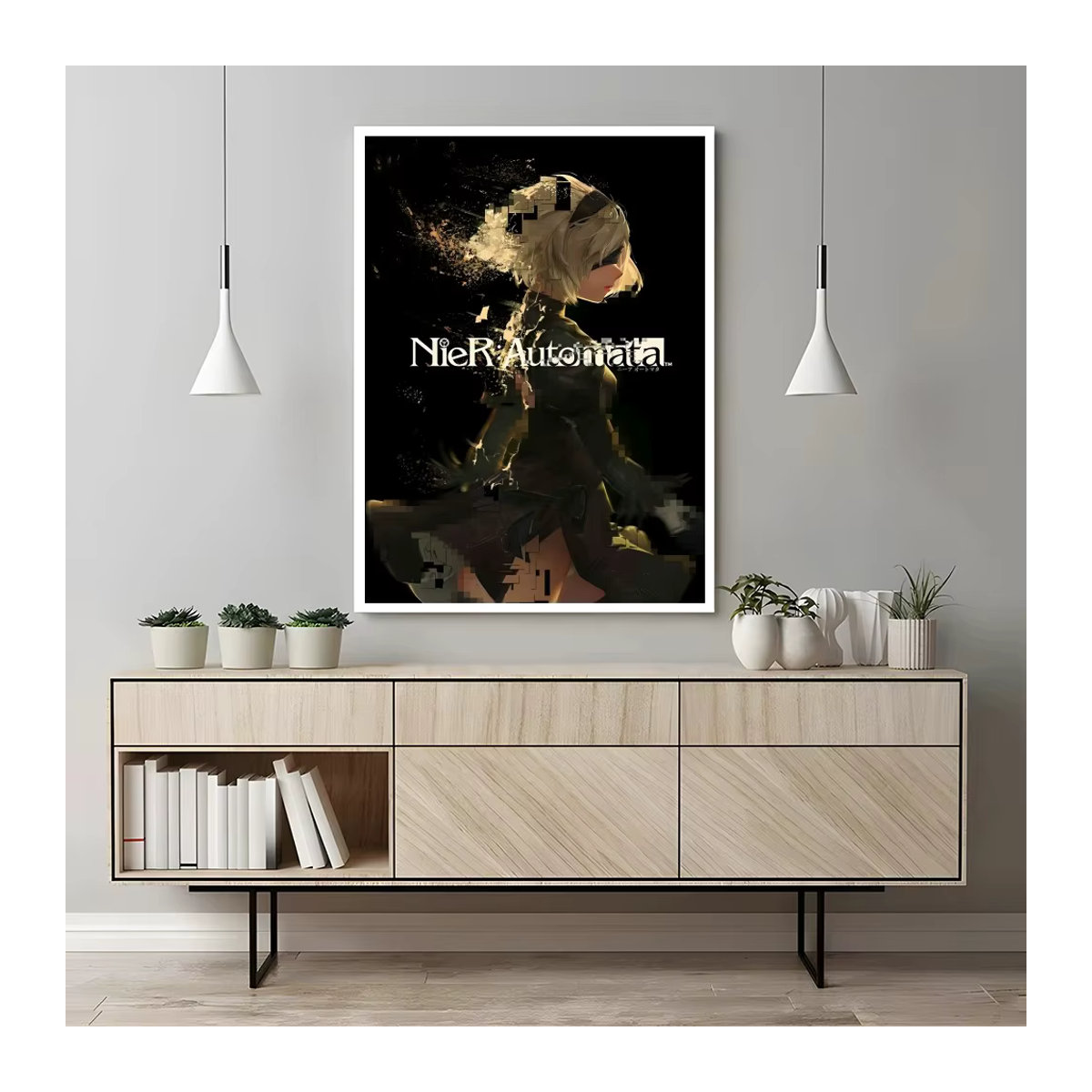 Wandposter NieR Automata Charakter 2B Klassisches Kunst Poster Selbstklebend Wasserdicht Mehrfarbig - Bild 5