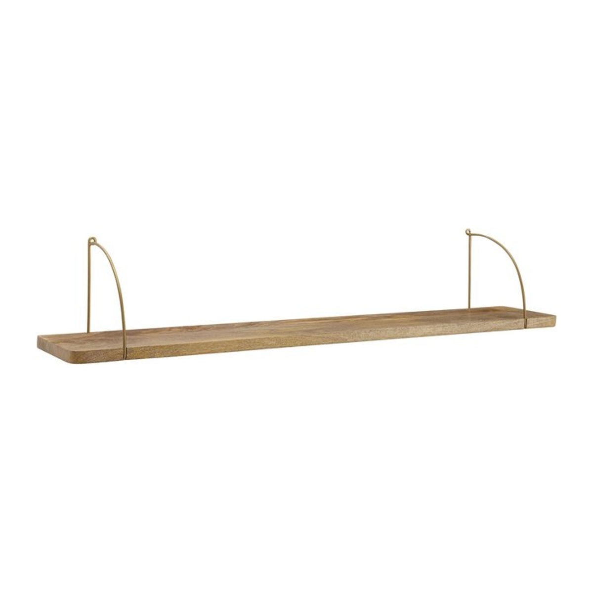 Wandregal TEVERE von KADIMA DESIGN im Industrial-Stil aus Mango Massivholz und Metall, Farbe Natur, B/T/H: 120 x 25 x 22 cm - Bild 1