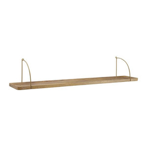 Wandregal TEVERE von KADIMA DESIGN im Industrial-Stil aus Mango Massivholz und Metall, Farbe Natur, B/T/H: 120 x 25 x 22 cm