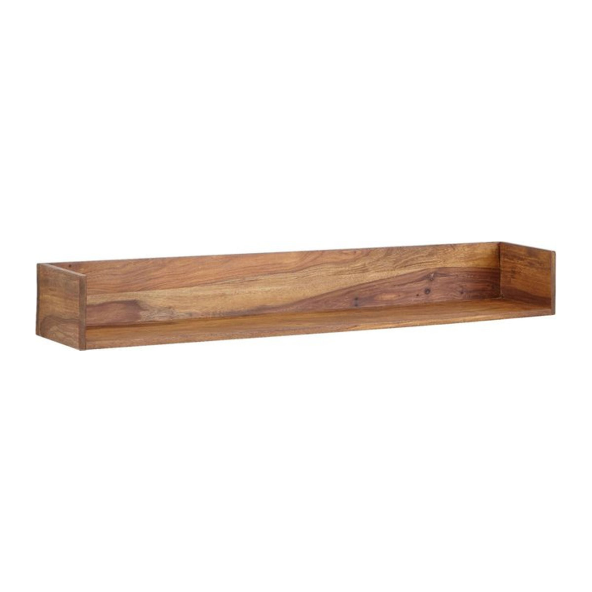 Wandregal Wohnling aus Massivholz in Braun B/H/T: 120 x 15 x 20 cm - Bild 1