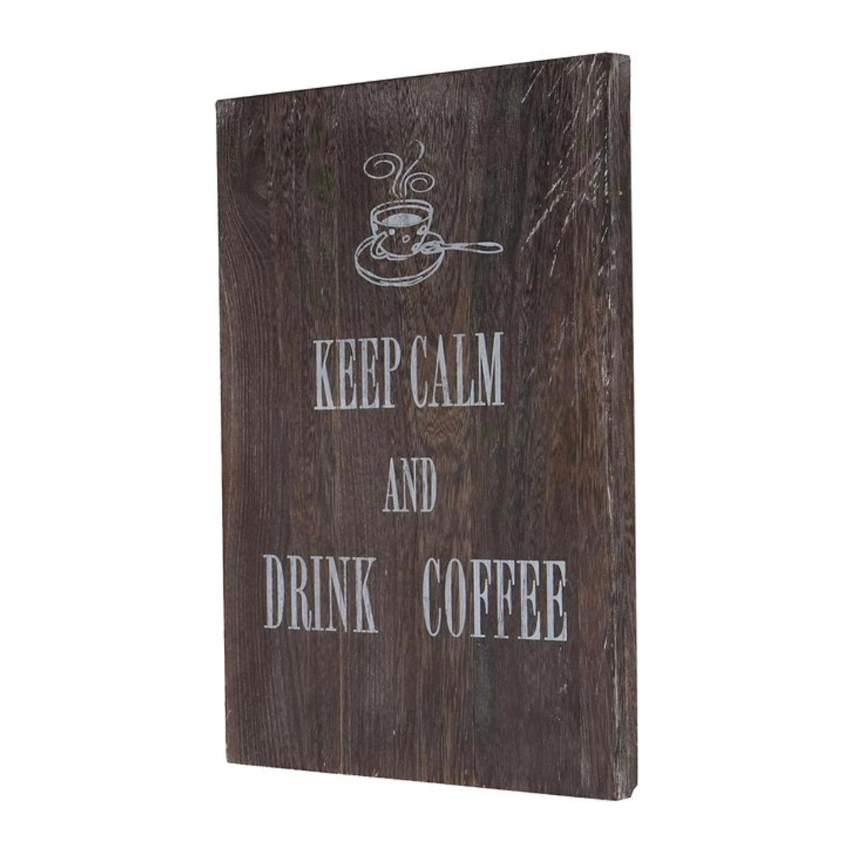 Wandschild Keep Calm von MCW aus Holz im Vintage Shabby-Look, Farbe: Braun, B x H: 40 x 30 cm - Bild 1