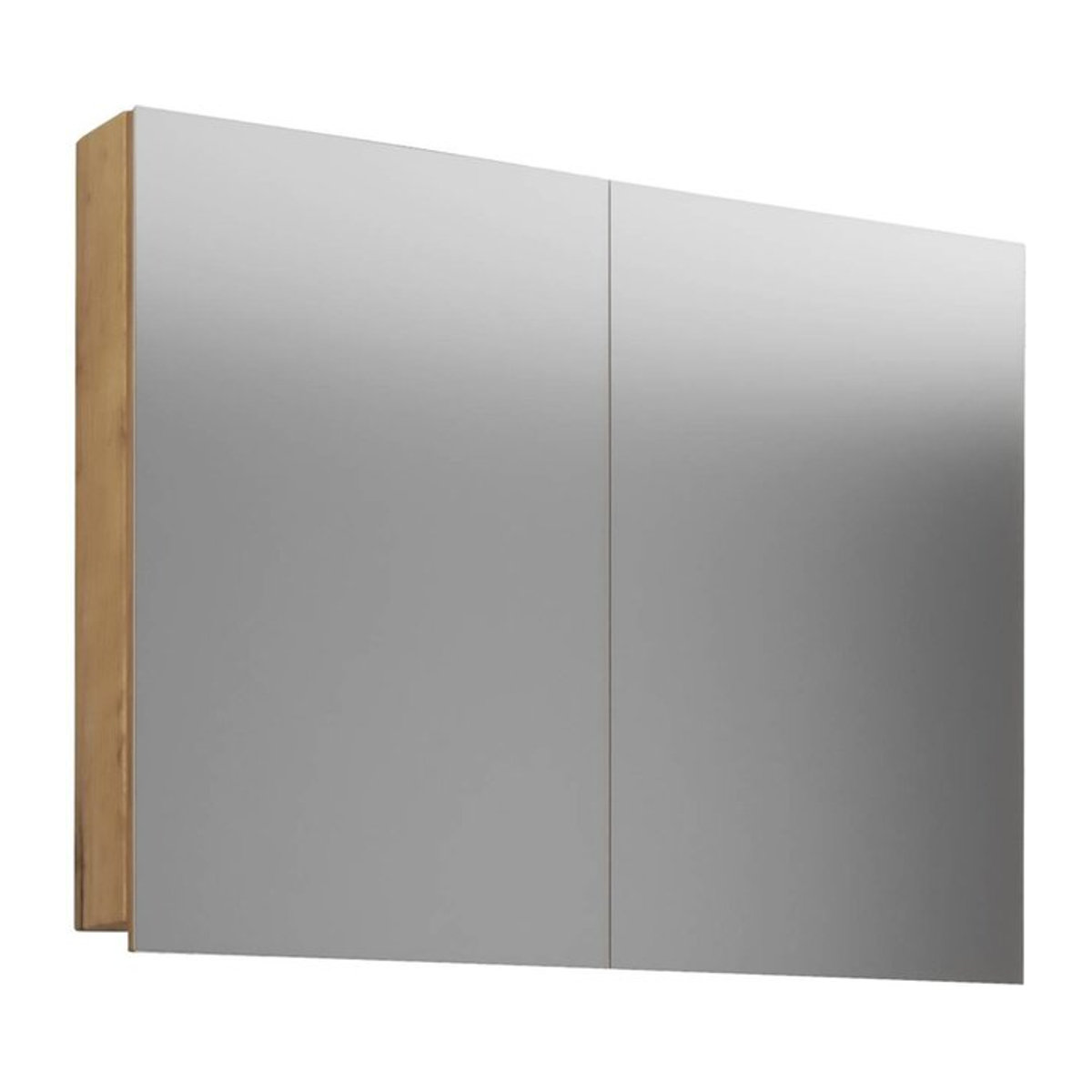 Wandspiegel Badinos in Eiche Honig Nachbildung B/H/T: 80 x 62 x 12 cm - Bild 2