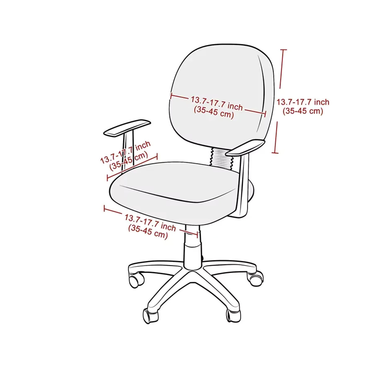 WANERQU 2-teiliges Jacquard Stuhlbezug-Set für Büro- und Gaming-Stühle, Stretch-Schonbezug in Grün - Bild 1