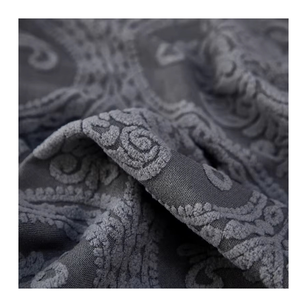 WANERQU Esszimmerstuhlbezüge aus Jacquard-Stretch in Grau für einen luxuriösen europäischen Stil - Bild 3