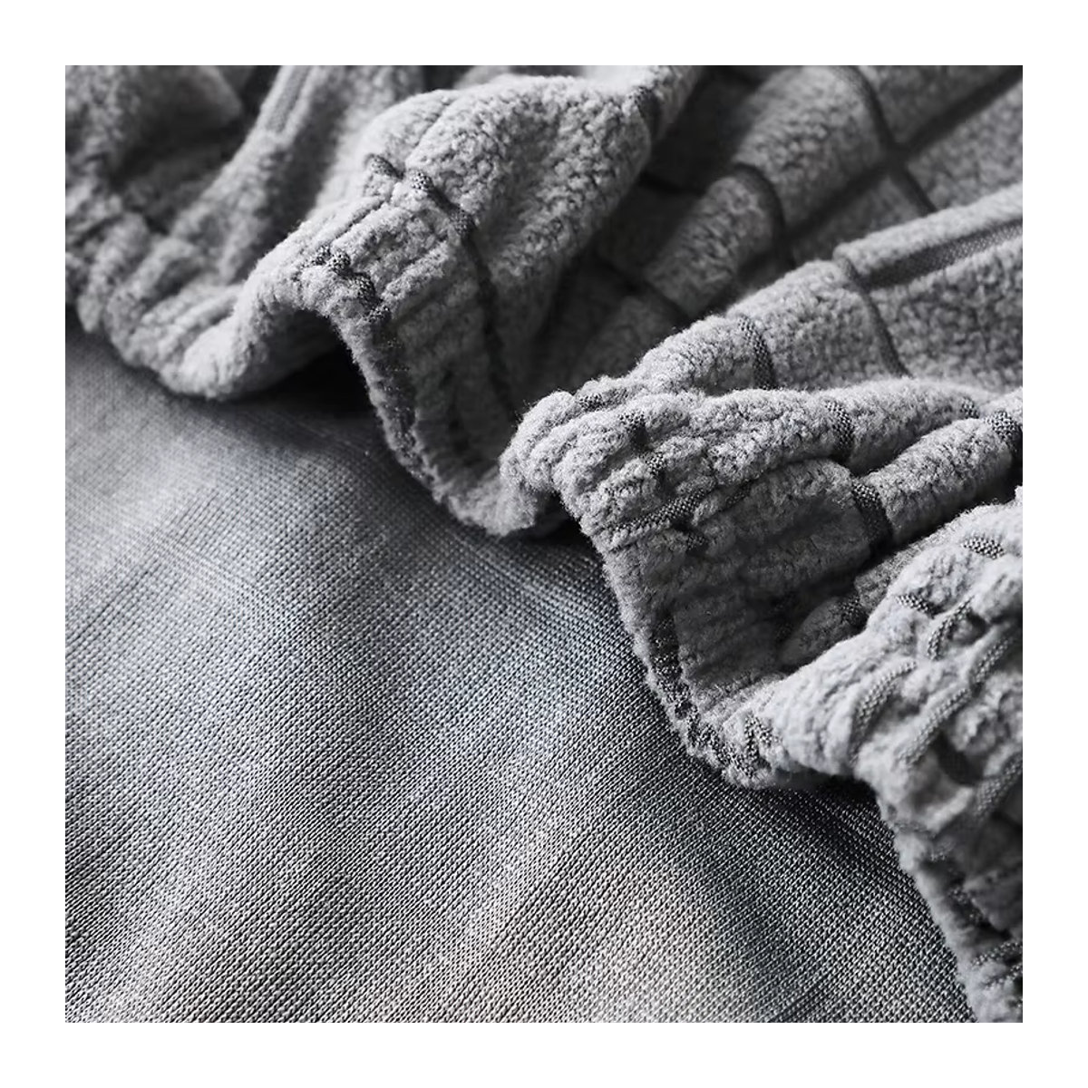 WANERQU Jacquard Bürostuhl Abdeckung in Grau, elastischer Stretch-Schonbezug für rotierende Computerstühle und Sessel - Bild 4