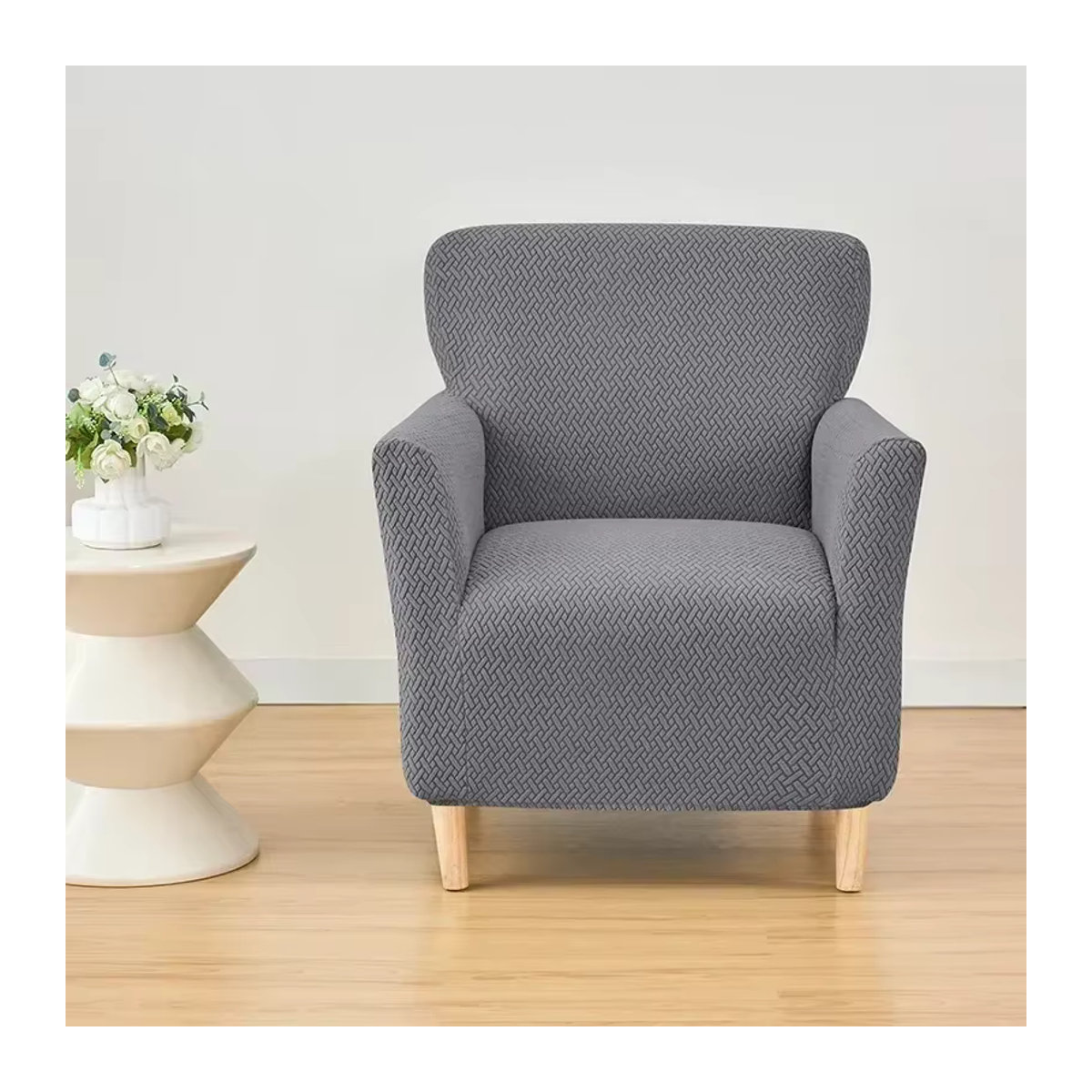 WANERQU Jacquard-Clubsesselbezug in Mehrfarbig, elastischer Schonbezug für Einzelsessel und Sofas, staubdicht und rutschfest - Bild 3