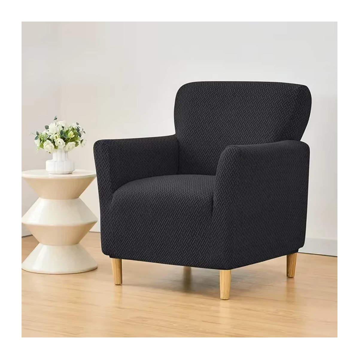 WANERQU Jacquard-Clubsesselbezug in Mehrfarbig, elastischer Schonbezug für Einzelsessel und Sofas, staubdicht und rutschfest - Bild 4