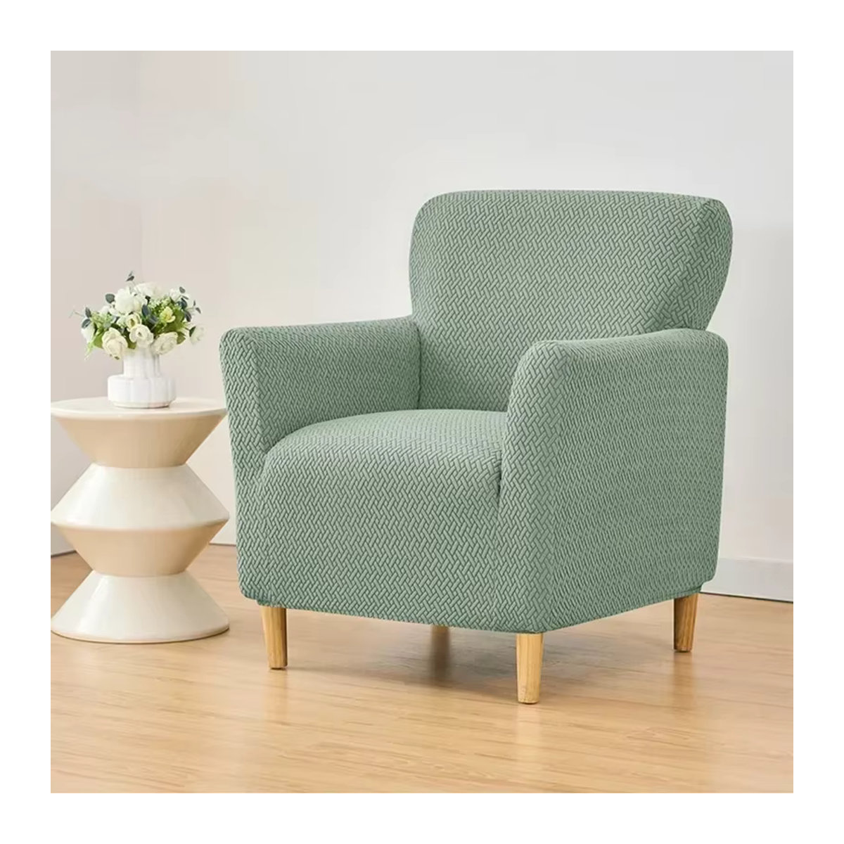 WANERQU Jacquard-Clubsesselbezug in Mehrfarbig, elastischer Schonbezug für Einzelsessel und Sofas, staubdicht und rutschfest - Bild 5