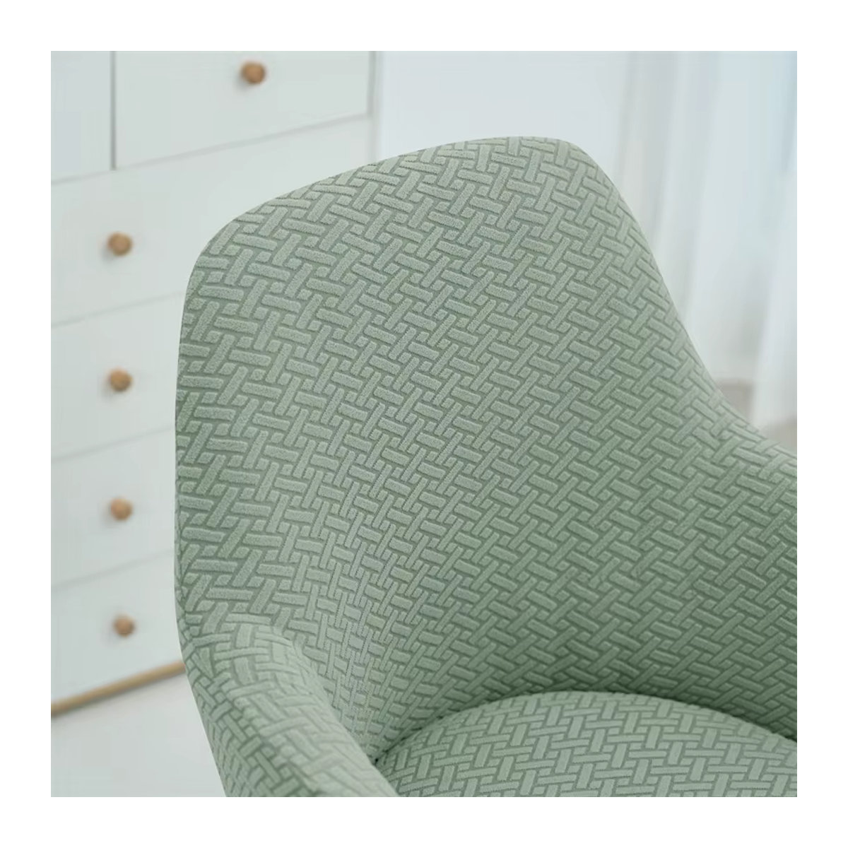 WANERQU Jacquard Sessel Abdeckung Elastische Stuhlbezüge für Sessel und Esszimmerstühle, Mehrfarbig - Bild 3