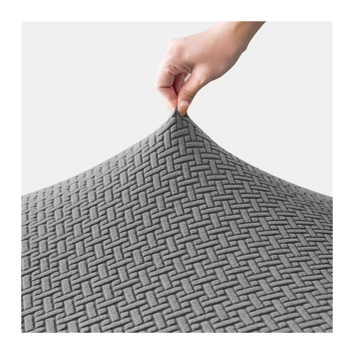 WANERQU Nordic Jacquard Sessel Abdeckung, elastische Stuhlbezüge für Esszimmer und Büro, Grau - Bild 3