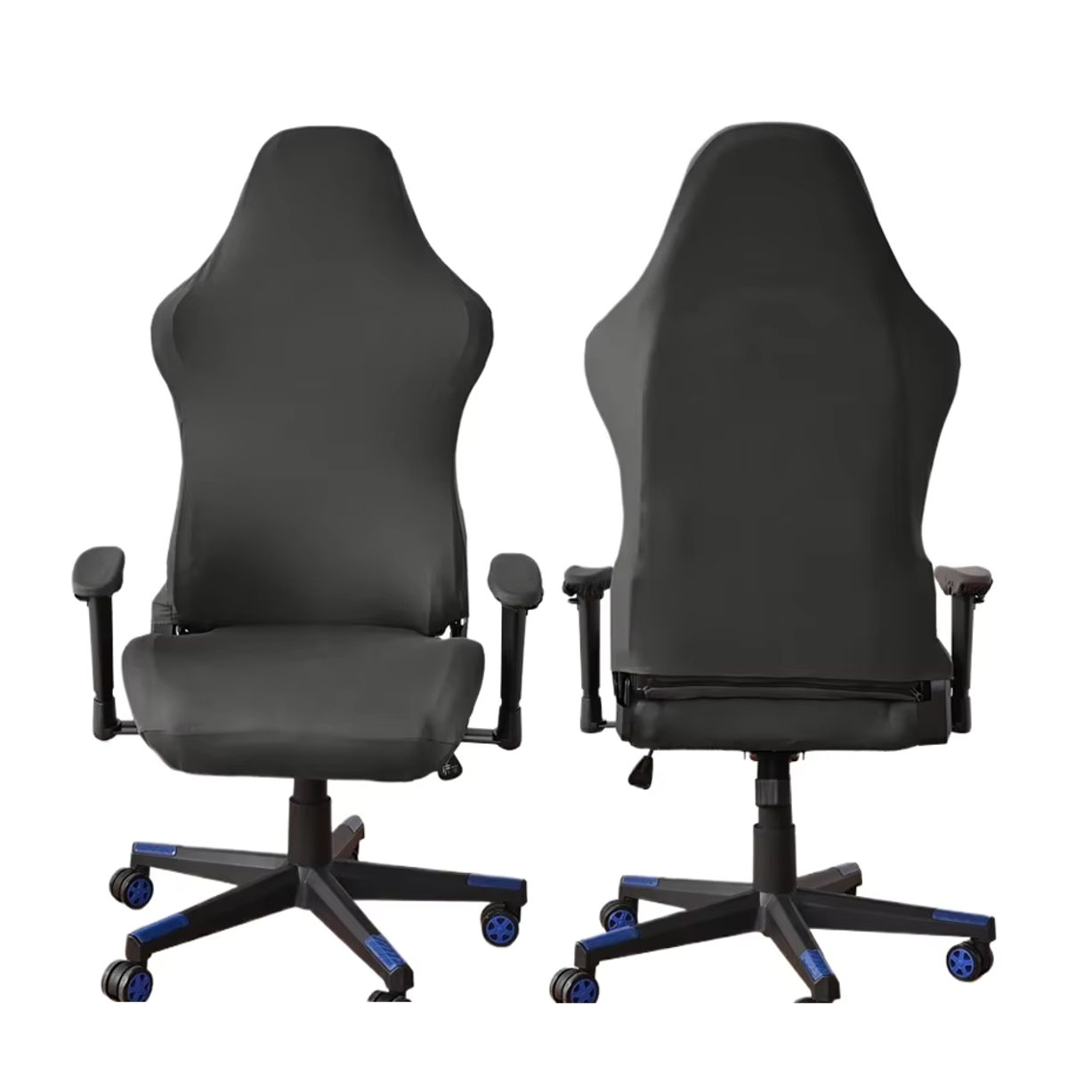 WANERQU Schonbezüge für Büro- und Gaming-Stühle, elastische Sessel-Schutzhussen in Rot und Schwarz - Bild 5