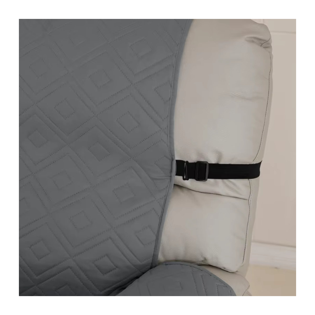 WANERQU Sofa Bezug Grau wasserabweisend und rutschfest mit Tasche - Bild 5