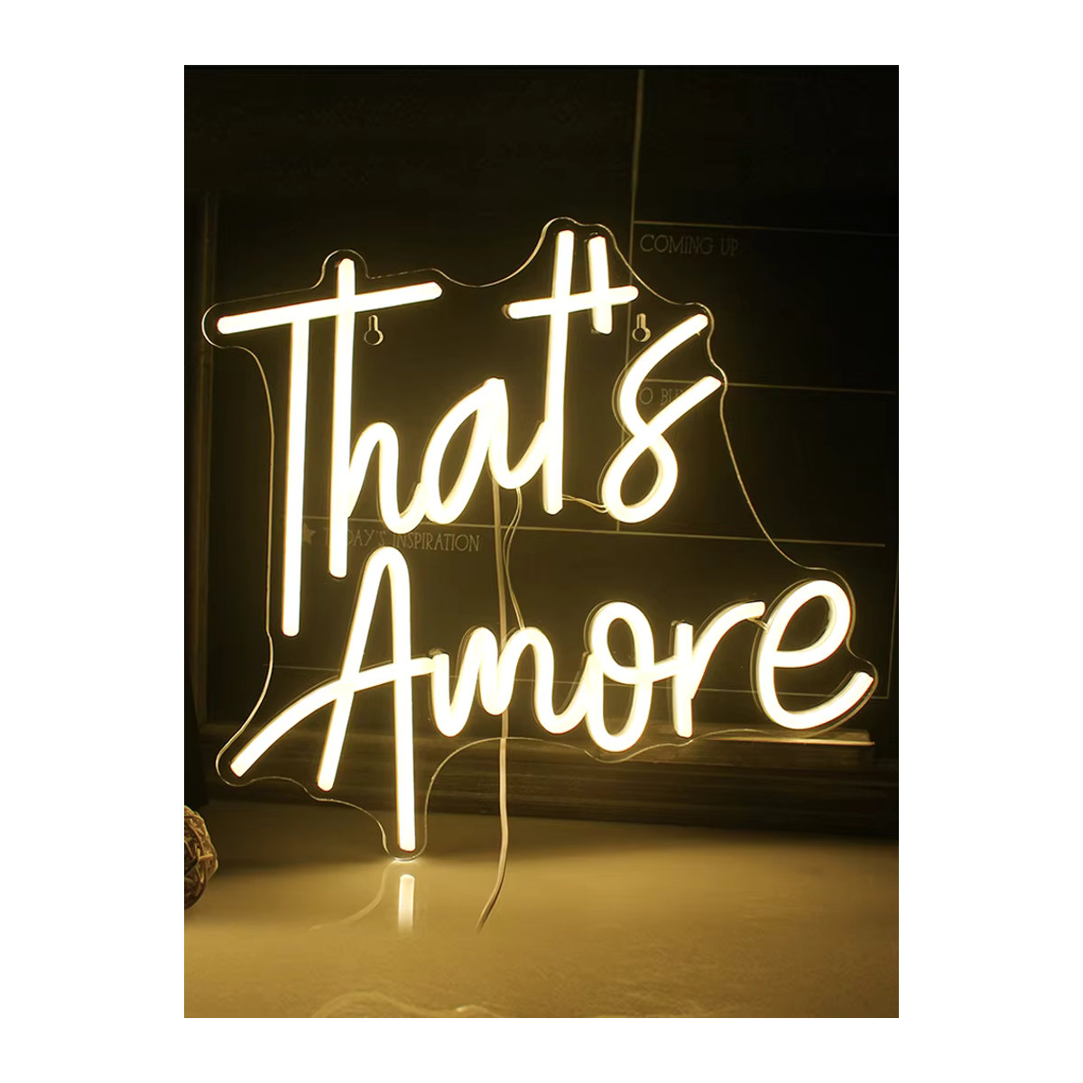 Wanxing Amore Neon LED Zeichen Gelb dimmbar USB-betrieben zur Wanddekoration für Hochzeiten und Schlafzimmer - Bild 6