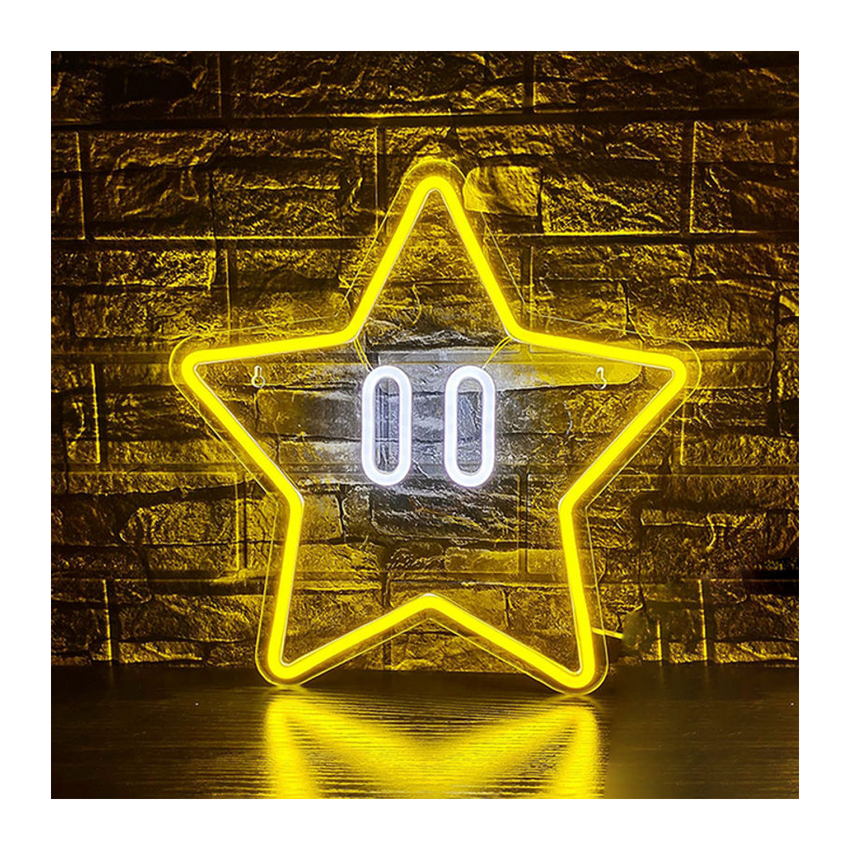 Wanxing LED Star Neon Sign in Gelb für Gaming Room Decor und Gamer Geschenke - Bild 1