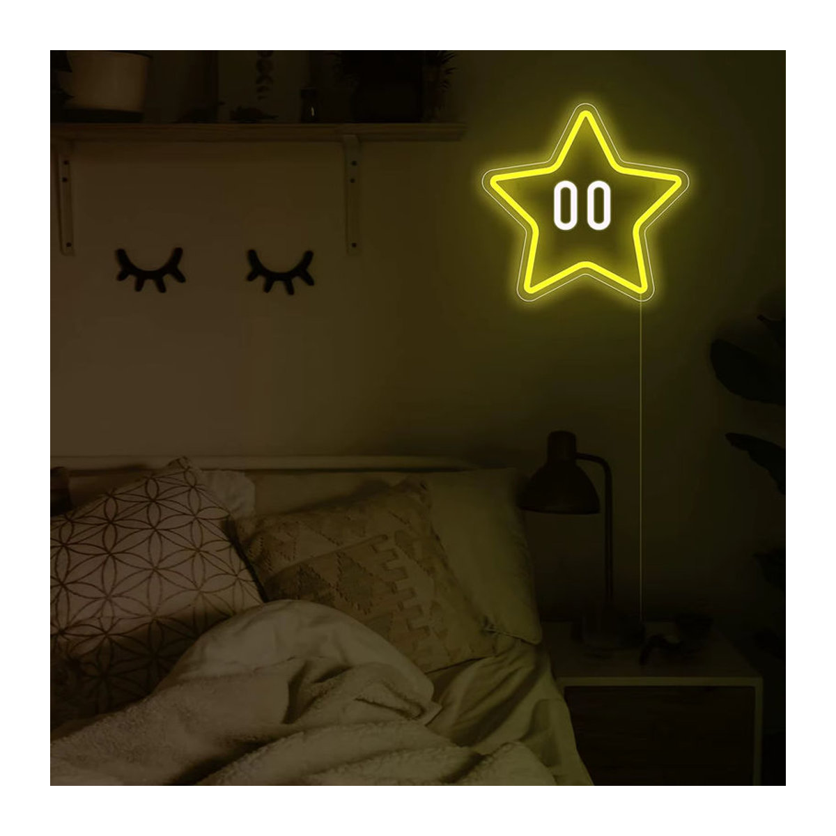 Wanxing LED Star Neon Sign in Gelb für Gaming Room Decor und Gamer Geschenke - Bild 4
