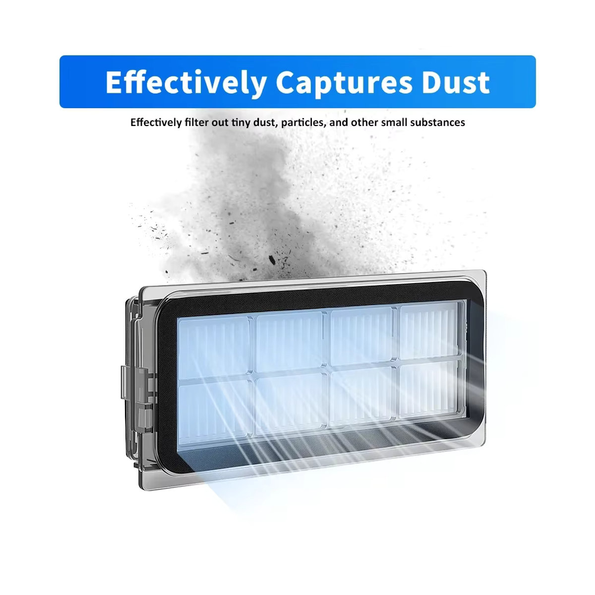 Waschbare Hepa-Filter Ersatzteile für JONR P20 PRO und JONR T5 Pro Roboter Staubsauger in Weiß - Bild 4