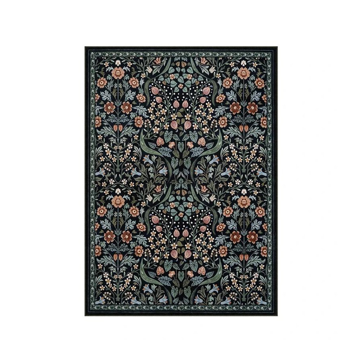 Waschbarer Bereichsteppich JGJG mit Boho-Regenbogen-Sonnenschein-Print in Mehrfarbig, B/B: 120 x 160 cm - Bild 1
