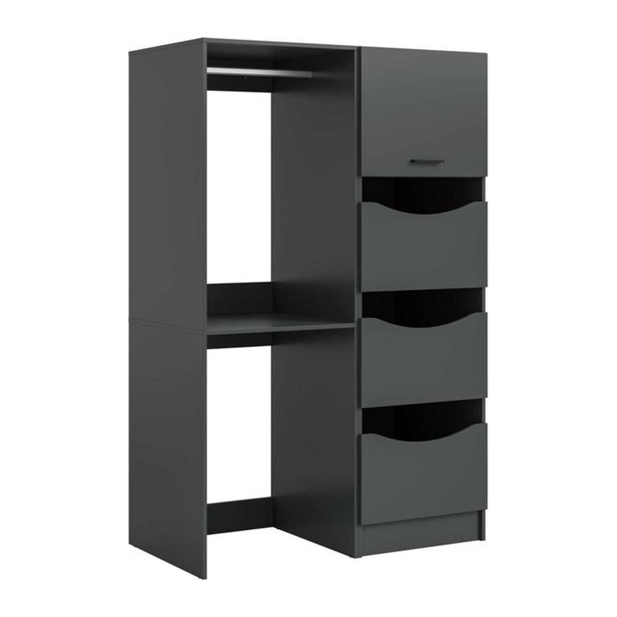 Waschmaschinenumbauschrank Free von xonox.home in Anthrazit B/H/T: 126 x 195 x 68 cm - Bild 1