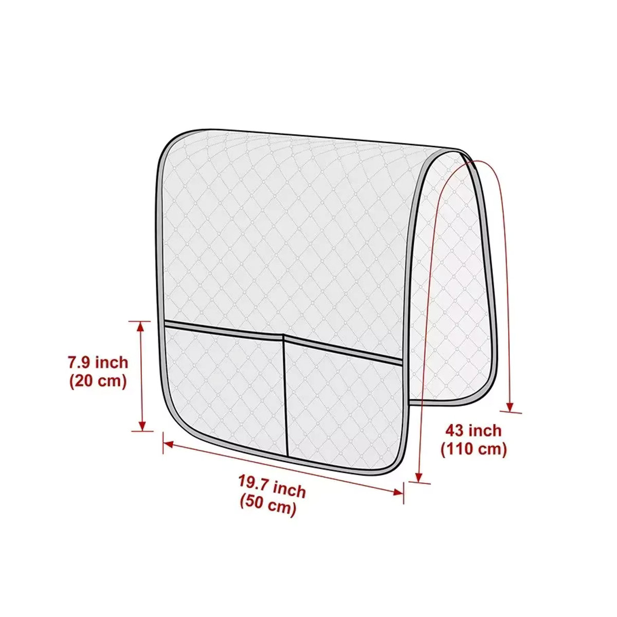 Wasserabweisende Sofa Armlehnen Abdeckung mit Taschen in Beige zum Schutz deiner Couch oder deines Sessels - Bild 2