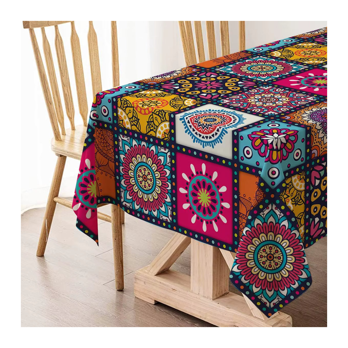 Wasserdichte Einweg-Tischdecke aus Polyester mit geometrischem Muster in Mehrfarbig - Bild 5