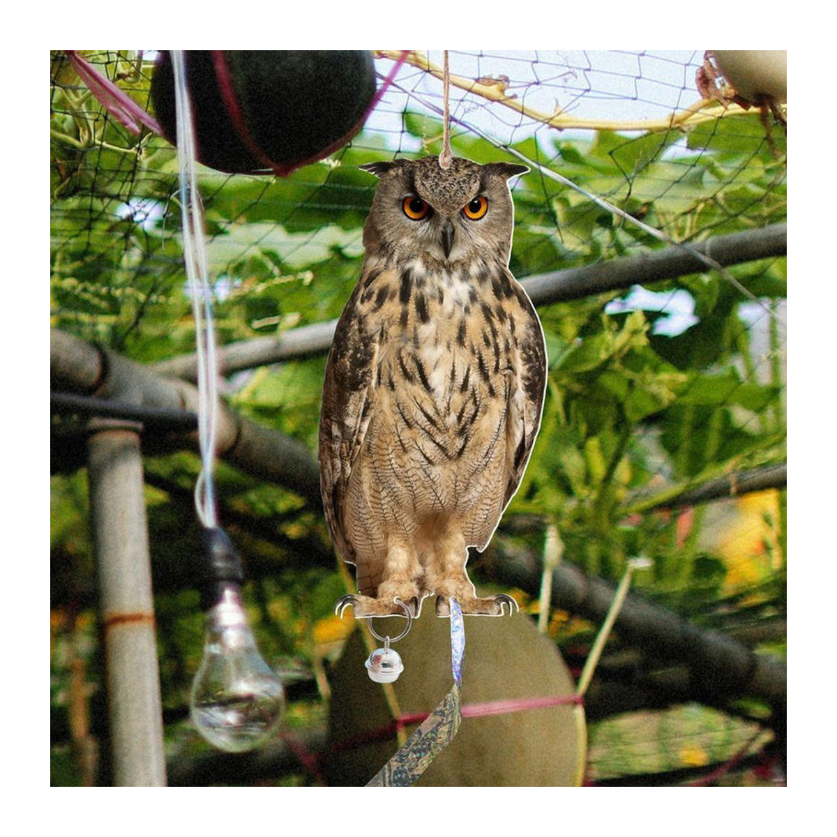 Wasserdichte Eulen-Attrappe von Qingling zur Vogelabwehr aus Polypropylen für den Balkon - Bild 2