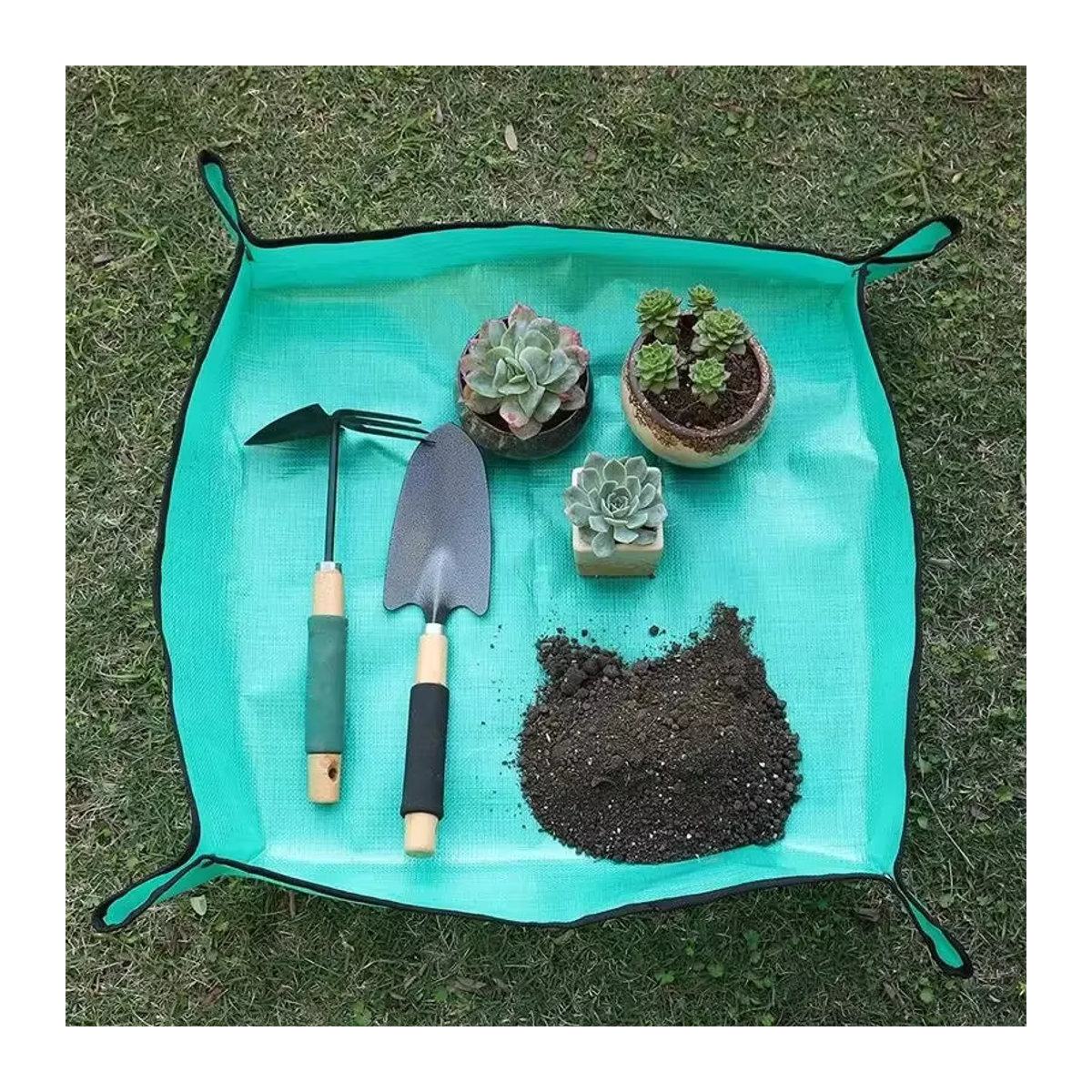Wasserdichte Garten-Pflanzmatte aus PE zum Umtopfen von Blumentöpfen, faltbare Pflanzunterlage für die Gartenarbeit - Bild 5