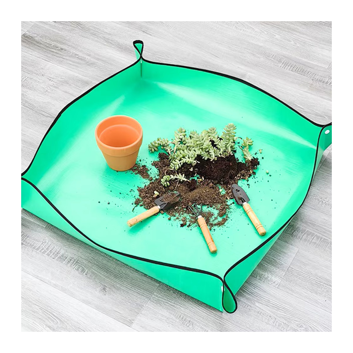 Wasserdichte Gartenmatte aus PE zum Umpflanzen, faltbare und waschbare Pflanzenmatte für Topf-Tabletts, erhältlich in den Größen Breite: 50 cm, 66 cm, 75 cm oder 100 cm - Bild 4