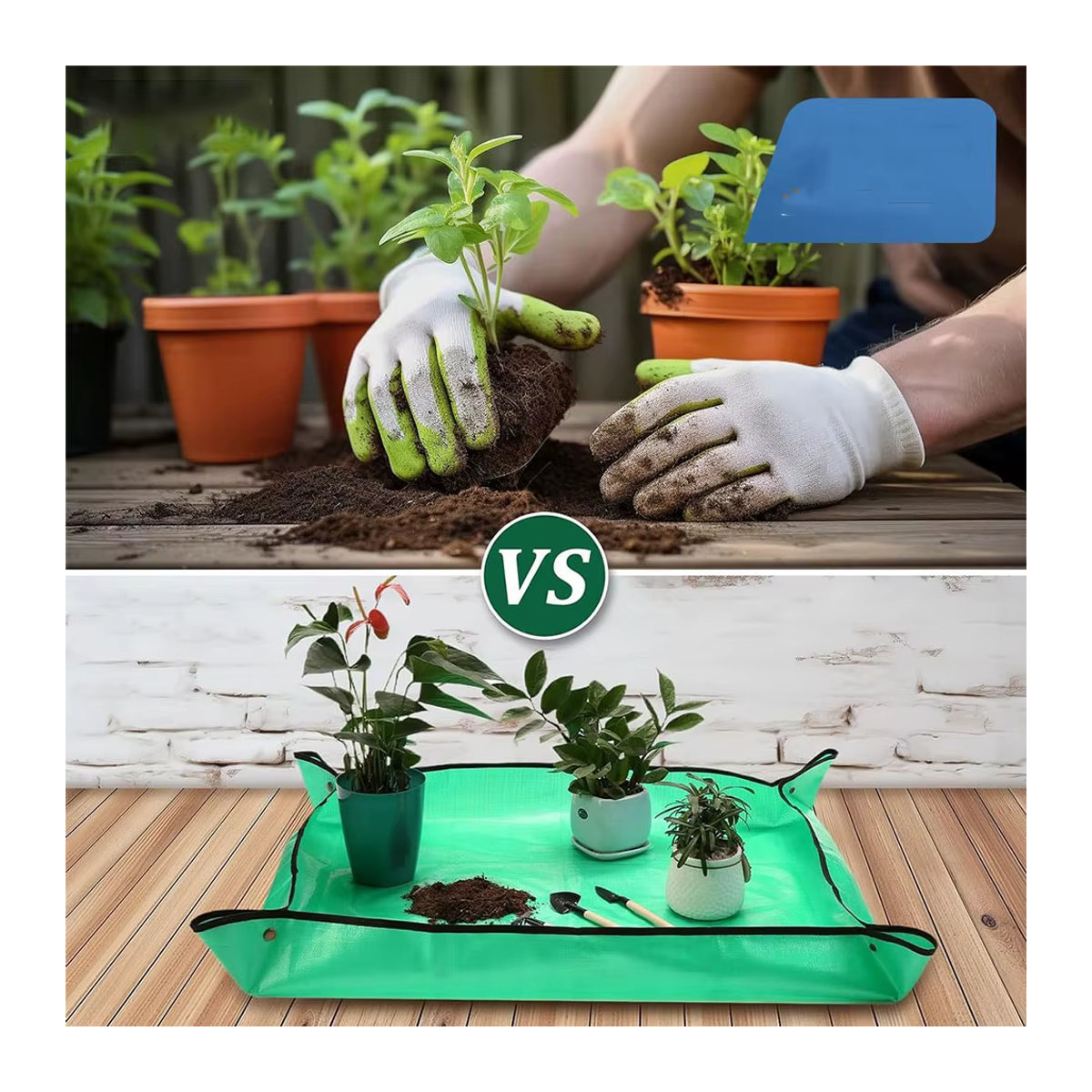 Wasserdichte Gartenmatte aus PE zum Umpflanzen, faltbare und waschbare Pflanzenmatte für Topf-Tabletts, erhältlich in den Größen Breite: 50 cm, 66 cm, 75 cm oder 100 cm - Bild 6
